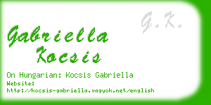 gabriella kocsis business card